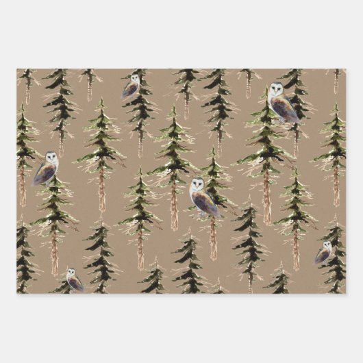 Rustikale Kraft-Öle in einem Wald Geschenkpapier Set (Vorderseite 3)