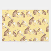 Rustikale Kraft Osterbrunnen Ostereier-Hunte teile Geschenkpapier Set (Vorderseite 3)