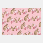 Rustikale Kraft Osterbrunnen Ostereier-Hunte teile Geschenkpapier Set (Vorderseite 2)