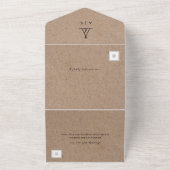 Rustikale Kraft Outdoor Tipi Zelt Wedding All In One Einladung (Außenbereich)