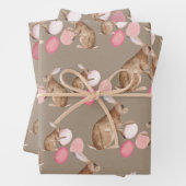 Rustikale Kraft Papier Bunnies Sharing Ostereier J (Beispiel)