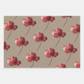 Rustikale Kraft Papier Carmine roten Blüten blühen (Vorderseite 2)