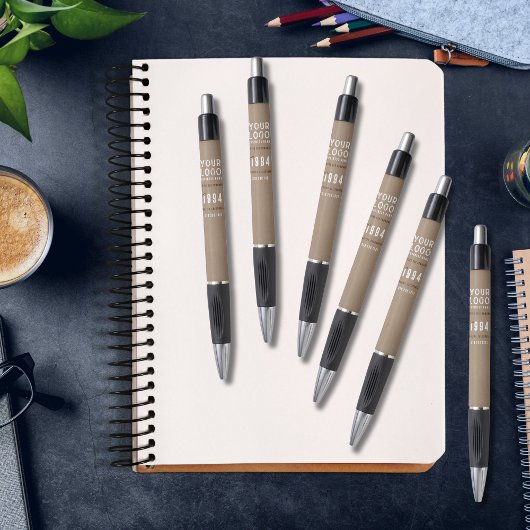 Rustikale Kraft Papier hinzufügen Logo Kugelschreiber