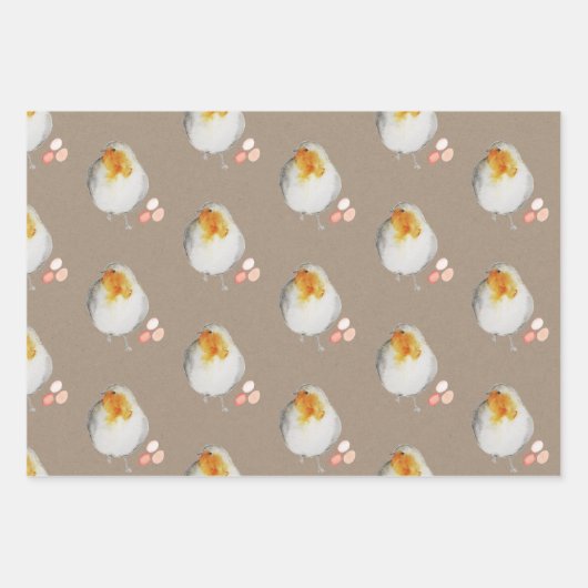 Rustikale Kraft Papier Osterchips Hüfteier (Vorderseite 3)