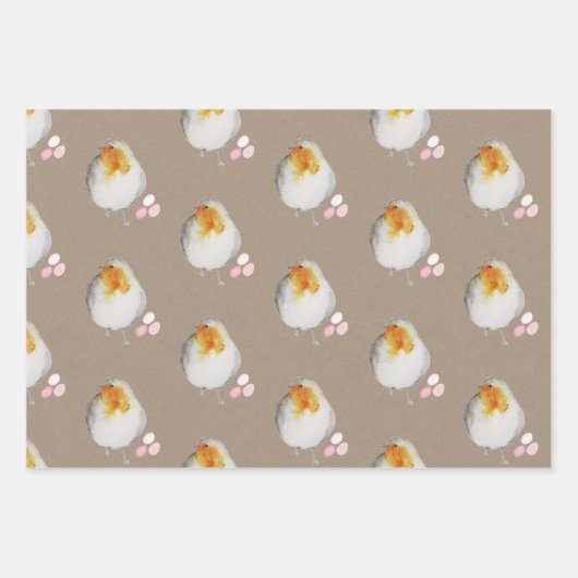 Rustikale Kraft Papier Osterchips Hüfteier (Vorderseite 2)