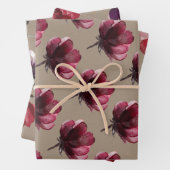 Rustikale Kraft Papier rote Blume auf Steppe (Beispiel)