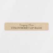 Rustikale Kraft Papier Stil Lip Balm Business Cust Etiketten (Design 1)