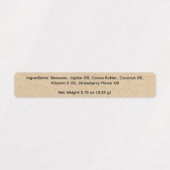 Rustikale Kraft Papier Stil Lip Balm Business Cust Etiketten (Design 2)