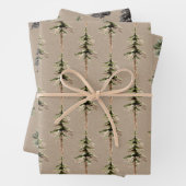 Rustikale Kraft Papier WinterwaldflächeBäume II (Beispiel)