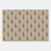 Rustikale Kraft Papier WinterwaldflächeBäume II (Vorderseite)