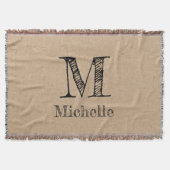 Rustikale Kraft-Papierschau-Monogramm Decke (Vorderseite)