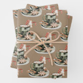Rustikale Kraft Peppermint Kakao Lebkuchen Geschenkpapier Set (Beispiel)