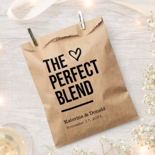 Rustikale Kraft Perfect Blend Hochzeitsgunst Geschenktütchen