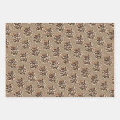 Rustikale Kraft Pine Cones Wrapping Paper Sheets Geschenkpapier Set (Vorderseite 3)