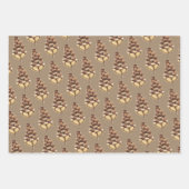 Rustikale Kraft Pine Cones Wrapping Paper Sheets Geschenkpapier Set (Vorderseite 2)