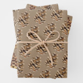 Rustikale Kraft Pine Cones Wrapping Paper Sheets Geschenkpapier Set (Beispiel)