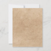 Rustikale Kraft Pink Aquarell Blumensüß 16 Einladung (Rückseite)