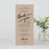 Rustikale Kraft, Platzierung Dankeschön Karte (Stehend Vorderseite)