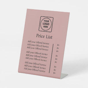 Rustikale Kraft-Preisliste Display-Podium-Schild Sockelschild