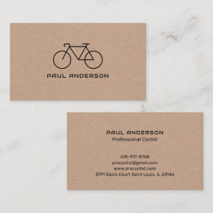 Rustikale Kraft Professioneller Radfahrer Personal Visitenkarte