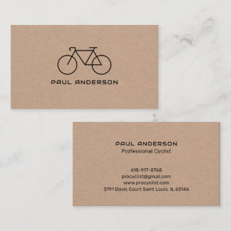 Rustikale Kraft Professioneller Radfahrer Personal Visitenkarte