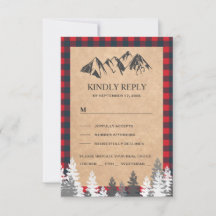 Rustikale Kraft Red Buffalo Kariert Mountain Weddi
