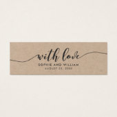 Rustikale Kraft Relax Script Wedding mit Liebe (Vorderseite)