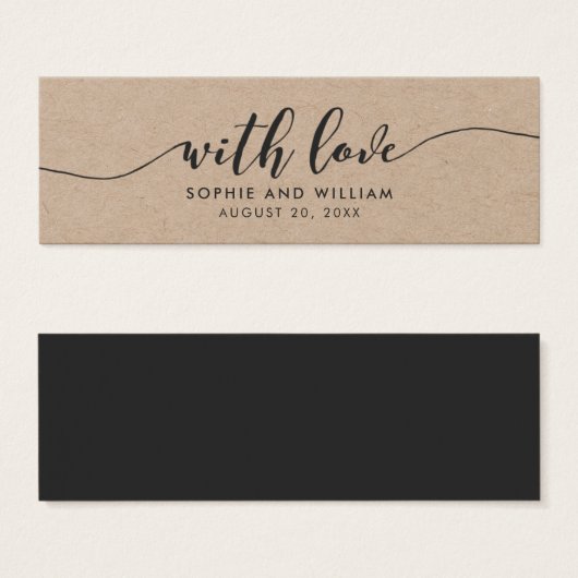 Rustikale Kraft Relax Script Wedding mit Liebe (Vorne & Hinten)