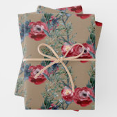 Rustikale Kraft Rose Pine & Spruce Grüne Trellis Geschenkpapier Set (Beispiel)