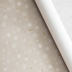 Rustikale Kraft-Schneeflocken-Weihnachten Geschenkpapier