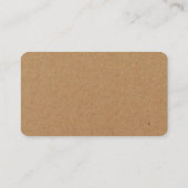 Rustikale Kraft-Schrift Geschenkliste Begleitkarte (Rückseite)