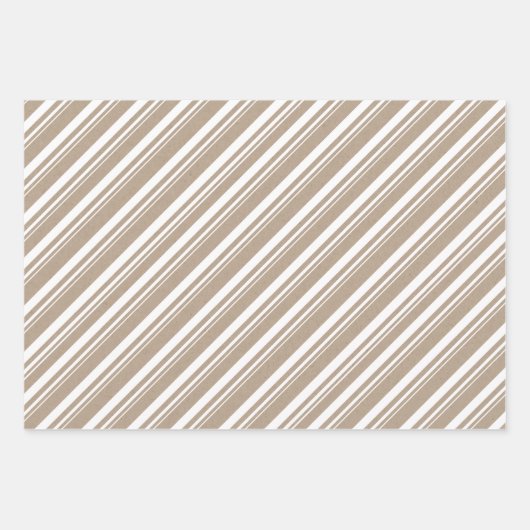 Rustikale Kraft Schwarz-weiß Türkis Candy Stripes Geschenkpapier Set (Vorderseite 2)