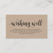 Rustikale Kraft, schwarze Schrift, Hochzeitswünsch Begleitkarte (Vorderseite)