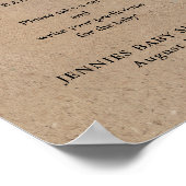 Rustikale Kraft Script Predication Card Display Poster (Ecke)