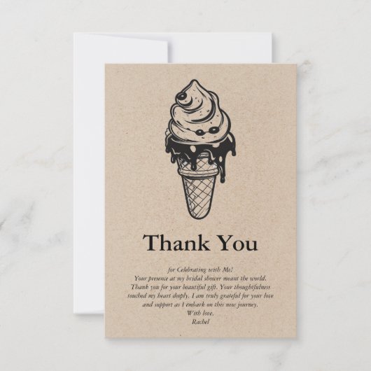 Rustikale Kraft Sie wurde ins Brautparty gespült Dankeskarte (Vorderseite)