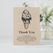 Rustikale Kraft Sie wurde ins Brautparty gespült Dankeskarte (Stehend Vorderseite)