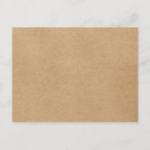 Rustikale Kraft-Signatur-Hochzeit Speichern Sie di Ankündigungspostkarte (Rückseite)