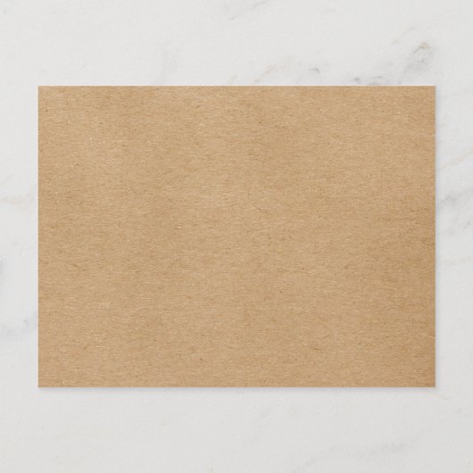 Rustikale Kraft-Signatur-Hochzeit Speichern Sie di Postkarte (Rückseite)