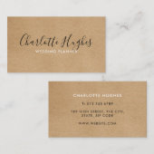 Rustikale Kraft-Signatur Visitenkarte (Vorne/Hinten)