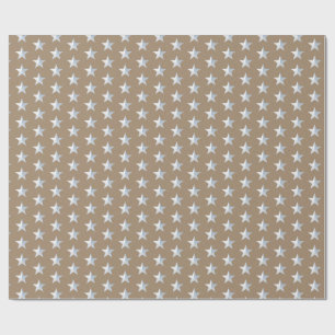 Rustikale Kraft-Silbersteine Geschenkpapier