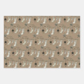 Rustikale Kraft-Skandinavien, die String-Ornamente Geschenkpapier Set (Vorderseite 2)