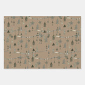 Rustikale Kraft-Skandinavien, die String-Ornamente Geschenkpapier Set (Vorderseite)