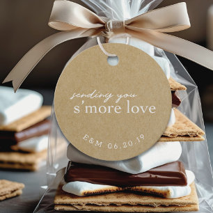 Rustikale Kraft S'mores Hochzeit Geschenkanhänger