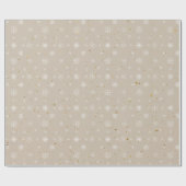 Rustikale Kraft Snowflake Weihnachten Geschenkpapier (Flach)