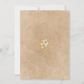 Rustikale Kraft Sonnenblume Blaue Blütenblume Hoch Einladung (Rückseite)