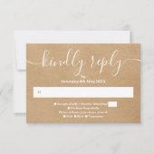 Rustikale Kraft String Lights Mason Jars RSVP Card Karte (Vorderseite)