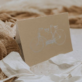 Rustikale Kraft Tandem Fahrrad | Silber Folienkarte