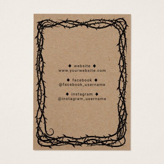 Rustikale Kraft Thorn Vine Schmuck Ohrring Display (Rückseite)