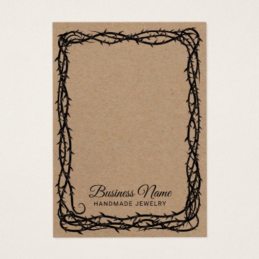 Rustikale Kraft Thorn Vine Schmuck Ohrring Display (Vorderseite)