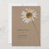 Rustikale Kraft-Trockenblütenhochzeit Einladung (Vorderseite)